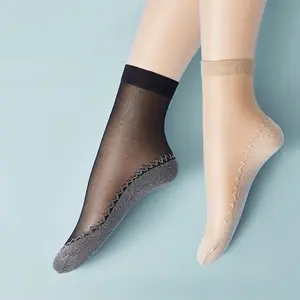 ONEFASHIONMALL KK007 Kaos Kaki Stocking Pendek Tipis Transparan Halus Stoking Wanita Dewasa Perempuan Ankel