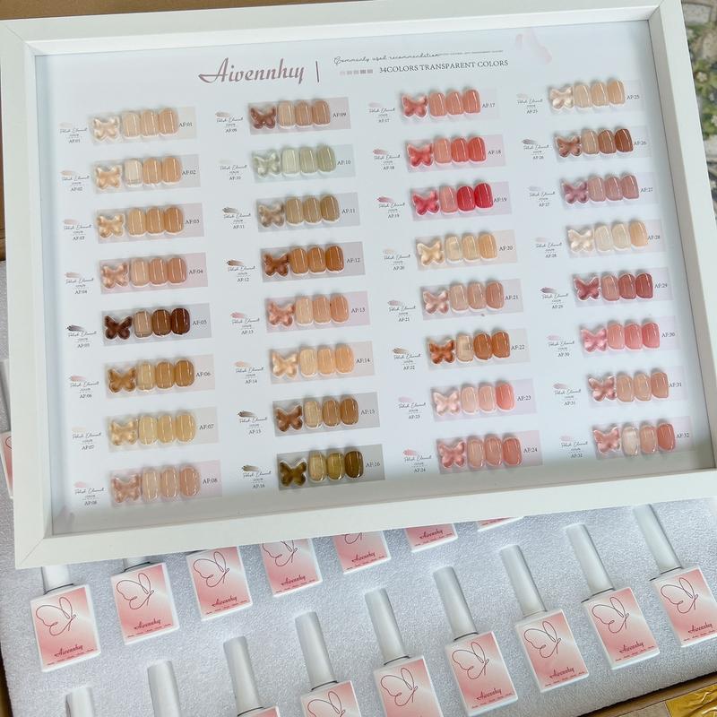 Sét sơn thạch đục 32 màu Aivenhuy kèm bảng màu sơn móng tay làm nail