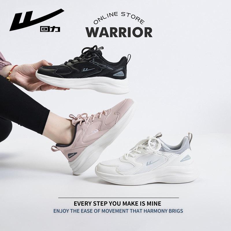 Tăng 1 Size Giày Thể Thao Nam Nữ Warrior 0358 Chạy Bộ Tập Gym Chơi Cầu Lông Bóng Chuyền Pickleball Tennis Tặng Tất Chân