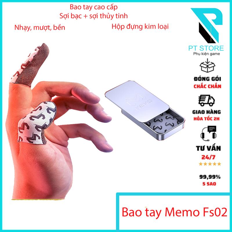 Găng tay chơi game Memo FS02 sợi bạc thủy tinh cao cấp 2 ngón, Bao tay chơi game cao cấp chống mồ hôi ngón tay tốt Phụ Kiện Cao Su