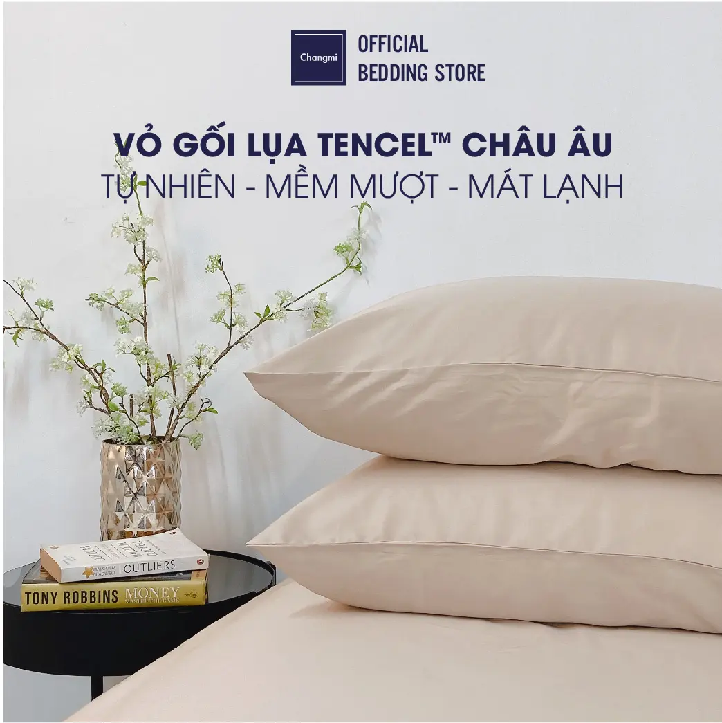 [Nhiều màu] Changmi Bedding Vỏ gối Tencel Châu Âu cao cấp  siêu mềm mượt và mát lạnh - 1 chiếc vỏ  gối