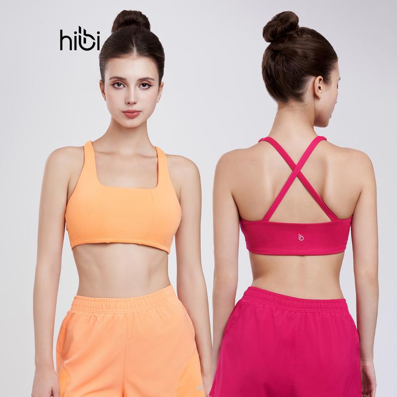 Áo Bra Tập Yoga Gym Hibi Sports BA516 Kiểu 2 Dây Đan Chéo, Kèm Mút