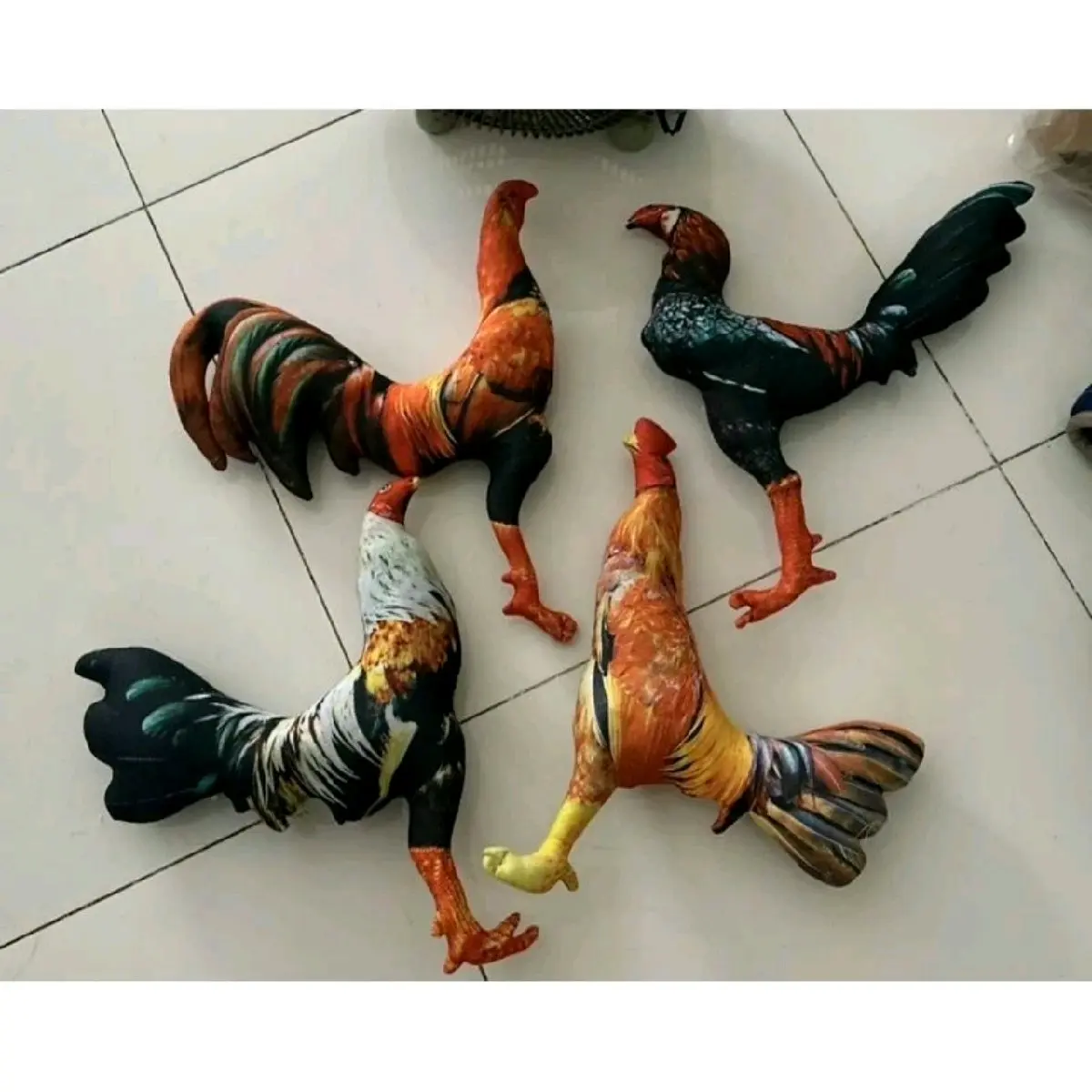 Gà nhồi bông 3D/ gà tập lực gà đá/ gà bông