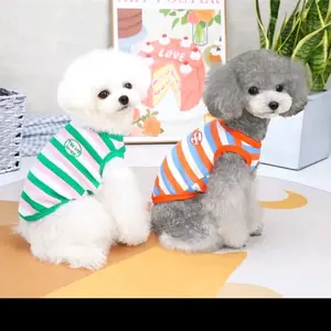 Pet shop bella * Kaos anjing lucu nyaman motif bergaris