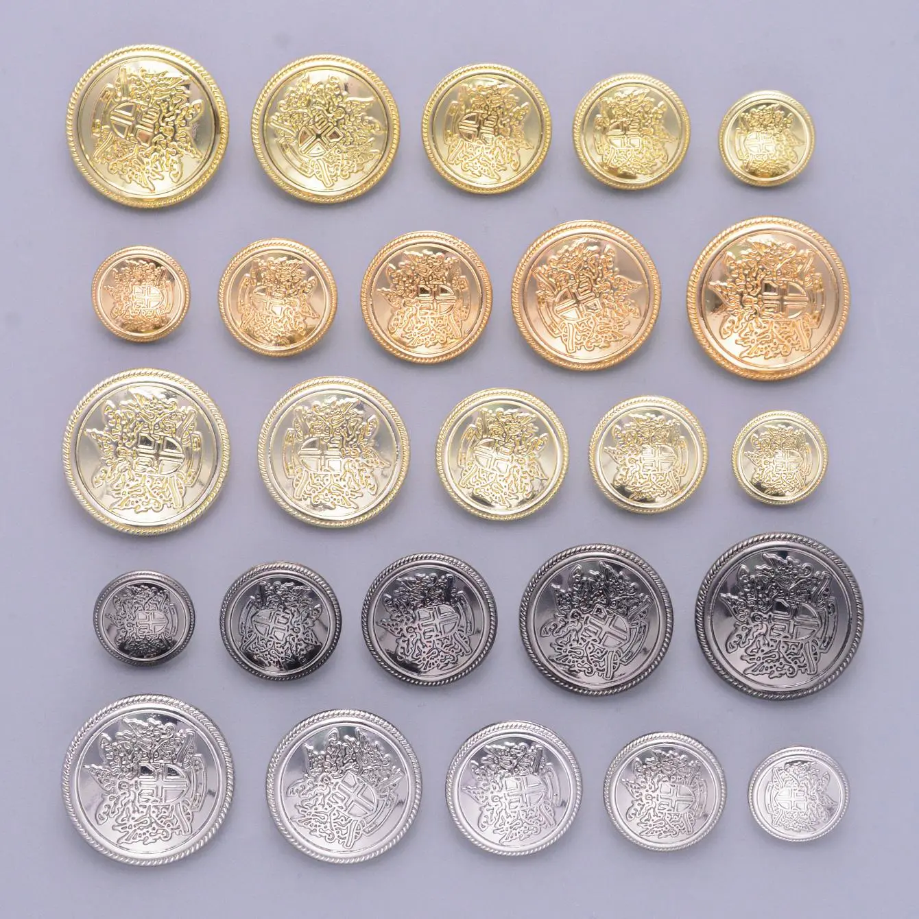 Round Shaped Button, 6 Count Fashionable Alloy Button, Sewing Accessories for Coat Jacket, Shoes, Bag, Handmade DIY Craft