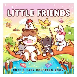 Animal Themed Coloring Book, 1 Count Cute Cartoon Animal Pattern Coloring Book, DIY Painting Crafts Supplies for Adults & Teenager, Art Sketchbooks, Colorful Marker Set