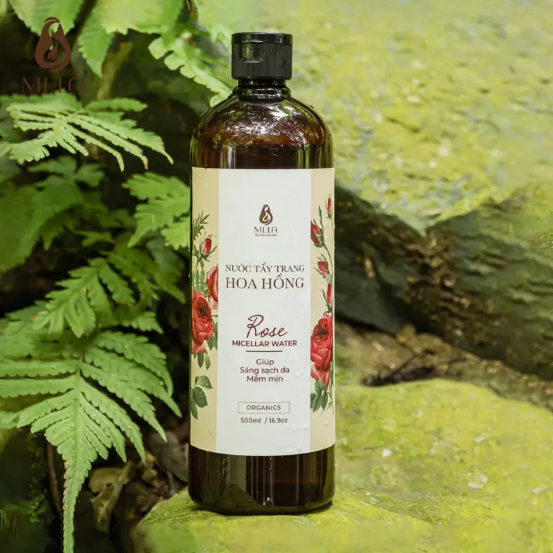 Nước tẩy trang hoa hồng Mela – Skincare giúp làm sạch da, thoáng lỗ chân lông và góp phần ngăn ngừa mụn 500ml ML15 5