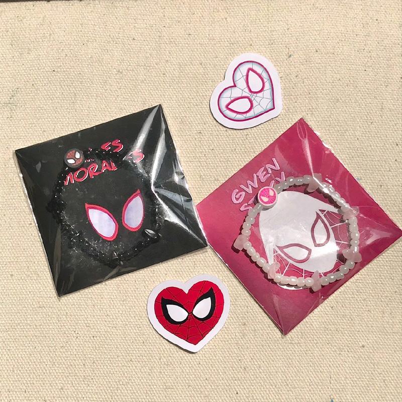 Gelang Couple Spiderman Miles Morales & Gwen Stacy V1 | Gelang Spiderman | Gelang Couple Spiderman Karet 1