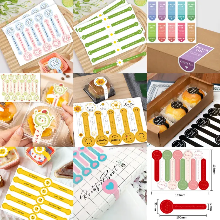สติ๊กเกอร์คาดกล่อง สติ๊กเกอร์ติดกล่อง Sticker แพคละ 50-200 ดวง