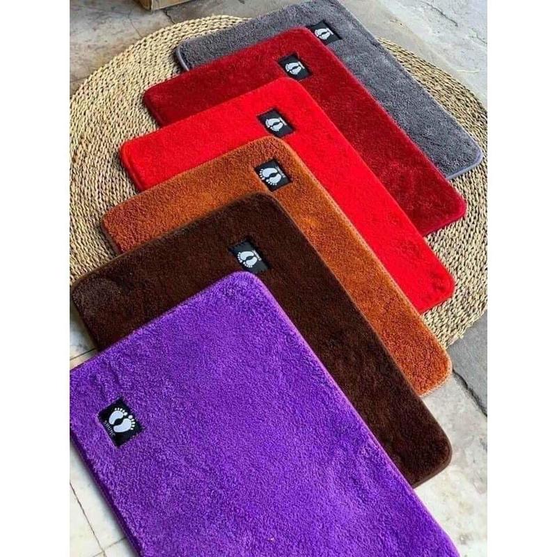 (Tặng 10 khăn bếp khi mua 5 thảm)Combo 5 tấm thảm lông cừu mềm mịn thấm hút,chống trơn trượt kích thước 40x60 chùi