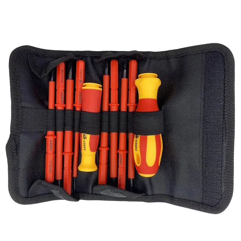 Multifunctional 11 in 1 Screwdriver Tool Set with Storage Pouch, Insulation Screwdriver Set, Professional Electrician Screwdriver Set, Household Repair Tool Kit for Home Use, Hardware