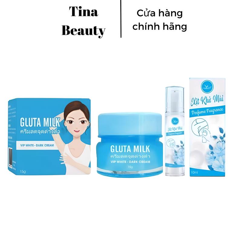 Kem Gluta Milk Dưỡng Da Body Làm Đẹp Da, Cải Thiện Thâm Nách