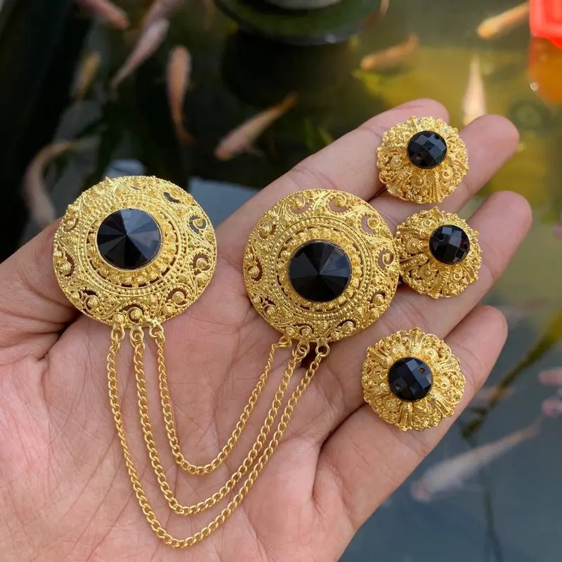 Ser bros alpaka bali motif kancing tameng 0