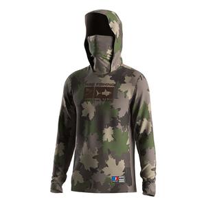 ชุดตกปลาและเสื้อป้องกันแสงแดด, เสื้อตกปลาแขนยาวมีฮู้ดพร้อมหน้ากากป้องกันใบหน้า ปรับแต่งชื่อฟรี ใส่สบาย ระบายอากาศได้ดี ป้องกันรังสียูวี ยากันยุง เหมาะสำหรับกิจกรรมกลางแจ้ง