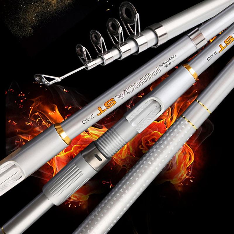  Cần câu lăng xê câu lục Percast 97% Carbon độ dài 2m1-3m6 CM-2 