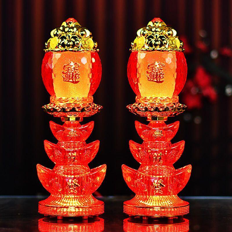 Product Introduction of Lampu Dewan Buddha, Kegunaan Rumah, Lampu Jubao Wangcai, Lampu Dewa Kekayaan LED, Lampu Buddha, Lampu Meja Buddha,  Sesuai untuk Lampu Ilahi kuthu vilakku  set Lighting Pejabat Green agal  vilakku patung  lilin krisdayanti Islamic LED Night Home 3