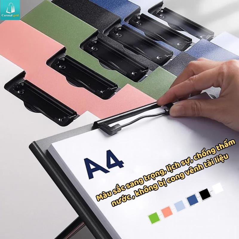 Bìa hồ sơ Kẹp Đứng A4 - Màu đơn sắc trẻ trung bắt mắt - Bìa trình ký- File Bảng Kẹp Tài Liệu Văn Phòng lịch sự