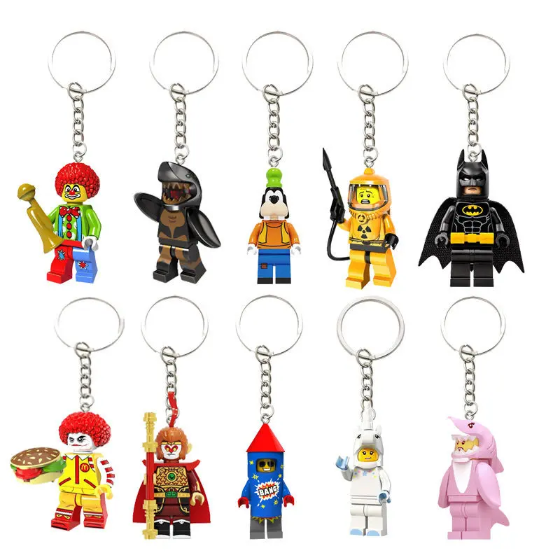 VENTA Compatible with Lego Keychain Drawing School Bag Pendant Chain Minifigure Building Blocks Couple Gifts Toys NEW