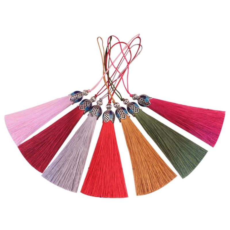 Product Introduction of Universal For Mobile Phone Case Ornaments Car Key Chains Anti-lost Rope Anti-drop Phone Chain Tassels Mobile Phone Straps Silk Cloisonne Keychain Phone Pendant Mobile Phone Lanyard 9
