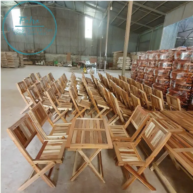 Ghế Cafe – Ghế Gỗ Tràm Gấp Gọn Mini 7