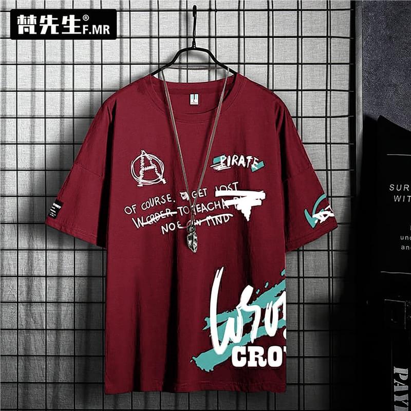KIYOWO-Baju Kaos Distro Pirate Lengan Pendek Kasual Printing Original Baju Casual Combed Fit 2