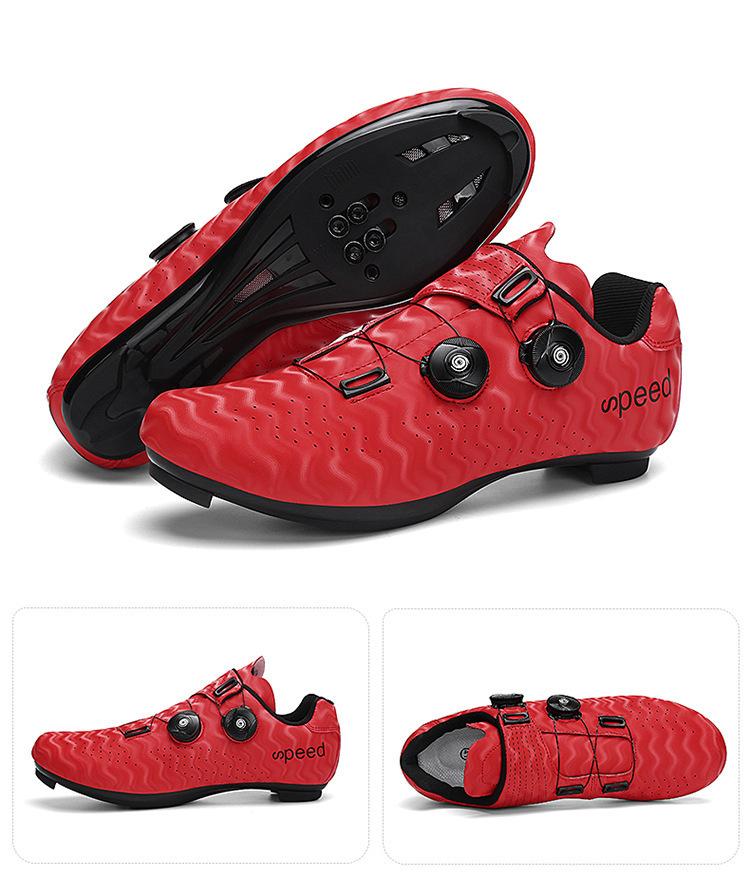 Product Introduction of Factory Direct Sale Road Race Outdoor Bicycle Cycling Shoes Double Swivel Buckle Large Size Export Lockable Cycling Shoes No 17