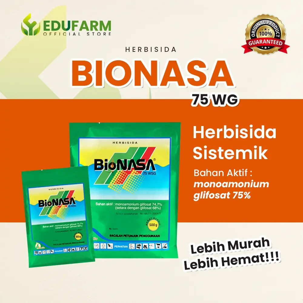 BIONASA 75 WG [500 gr] - Herbisida Obat Rumput Sistemik Gifosat Butiran
