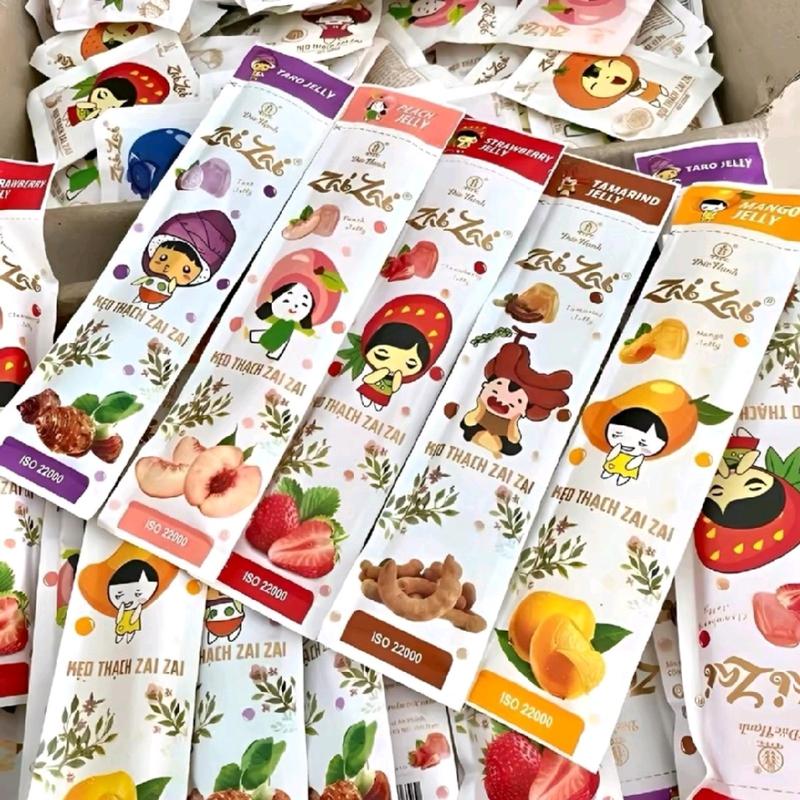 Combo 2Ký Kẹo Thạch  ZaiZai Đức Hạnh Mix Vị Trái Cây  Thơm  Ngon Ăn Vặt Snack thạch  tán