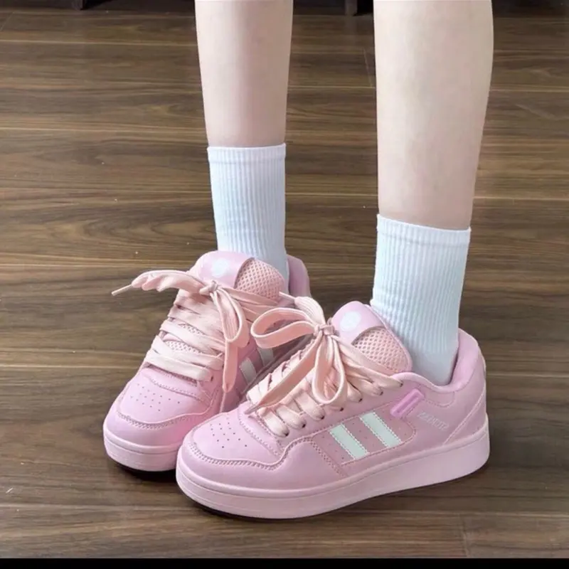 Giày thể thao nữ màu hồng bi siêu xinh,sneaker luôn vui tươi full box size 36-40 7
