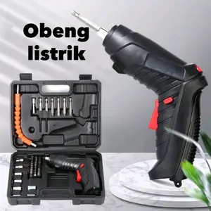 Mesin bor obeng  cordless mini set screwdriver baterai