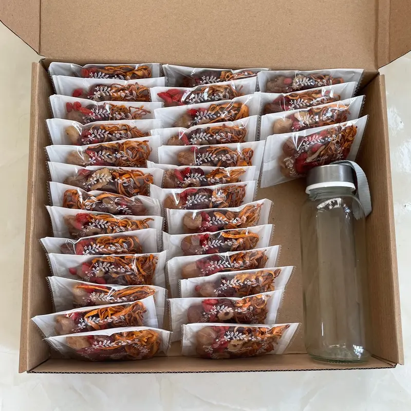 [Tặng Kèm Bình Thuỷ Tinh] Thảo Mộc Tây Bắc - Set Trà Thảo Mộc 4 Vị Đông Trùng Hạ Thảo 3