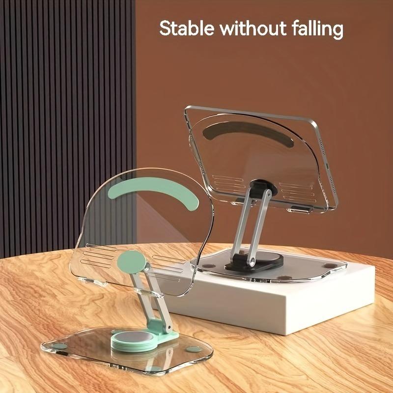 Product Introduction of Acrylic Tablet Stand Lift Laptop Stand Portable Laptop Ergonomic Computer Stand Lift Adjustable Acrylic Laptop Stand Rotating Portable Folding Phone Holder Phone Stand for Desk Compatible with All Mobile Phones Pad 4