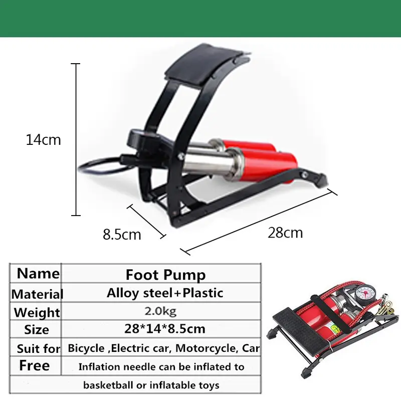 Pompa Injak Kaki Darurat 2 Tabung untuk Ban Motor, Mobil, Sepeda, dan Bola - Foot Pump Angin Pompa 1