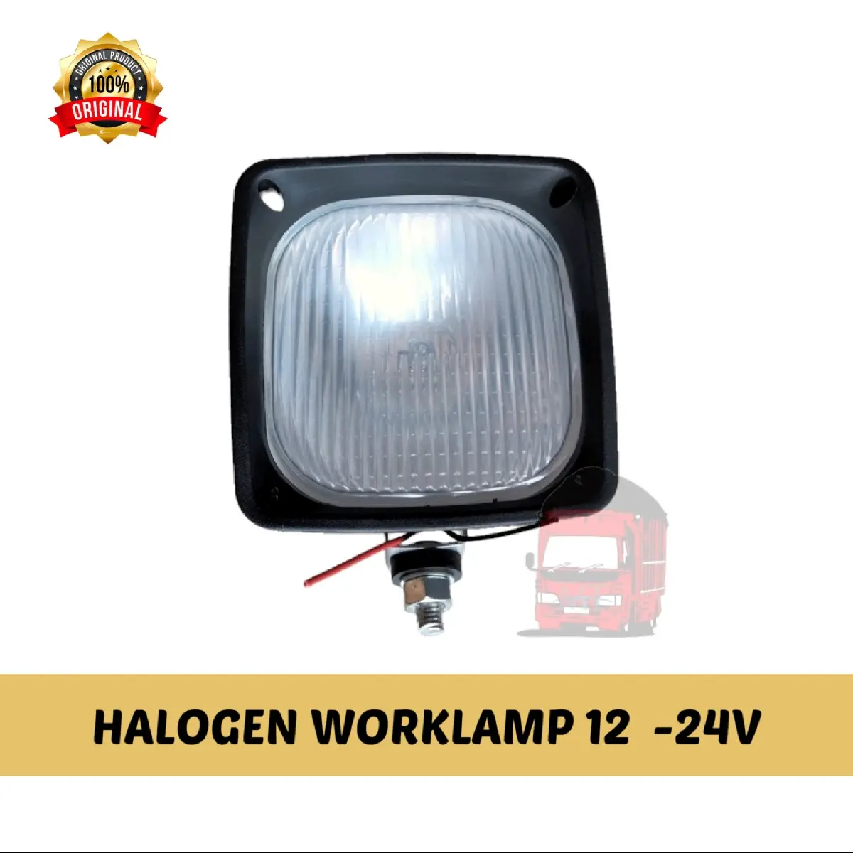 Lampu Halogen Worklamp / Lampu Kerja Alat Berat / Lampu Kabut / Lampu Sorot Forklift Truk 12V 24V Car
