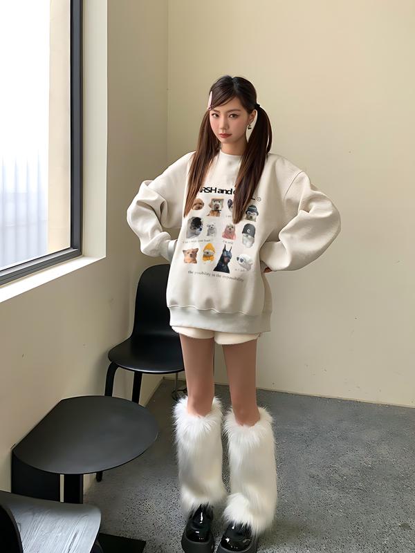 ÁO NỈ SWEATER MÀU XÁM TIÊU LUMIHOUSE NHIỀU MẪU Top Nữ Women Hoodie