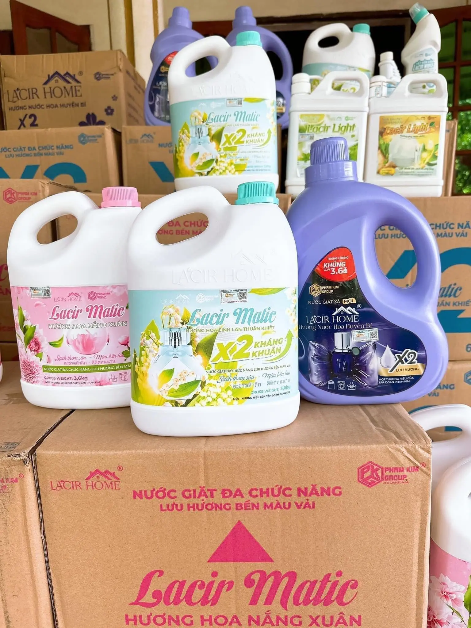 Combo 3 Can Nước giặt xả Lacir Matic 3600gr