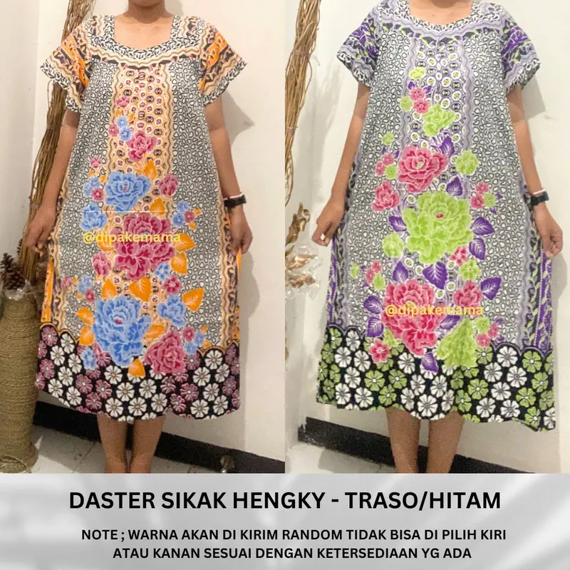 DASTER dipakemama KLOK TANGAN MOTIF AYAM JAGO, PUTIH ONDE LD 110cm [DPKMM] SIKAK TRASO 3