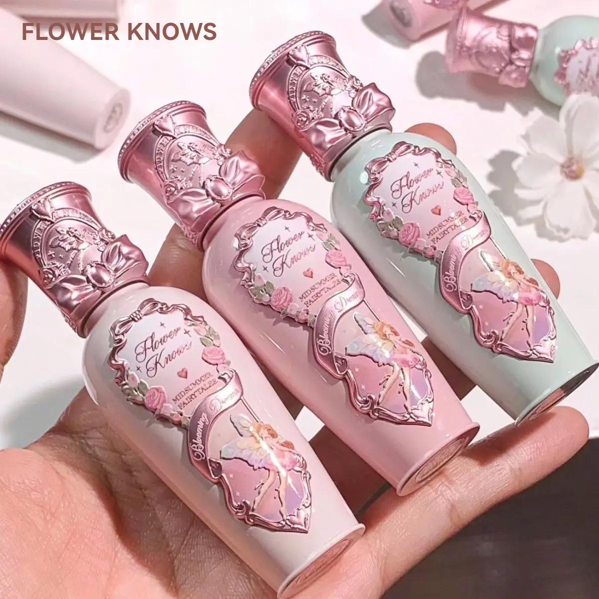 FLOWER KNOWS Lip Glaze Midsummer Night'S Dream Series Mirror Lip Glaze Lip Gloss Moisturizing Lipstick Film Forming