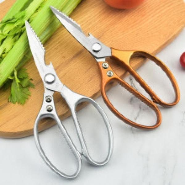 Product Introduction of Factory Stainless Steel Kitchen Chicken Bone Scissors Creative Household Multi-Functional Scissors Chicken Goose Fish Food Scissors 20
