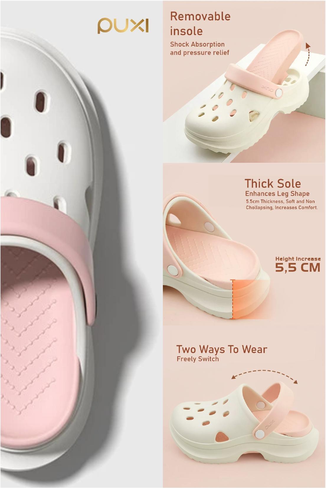PUXI Sandal Wanita Yeri Clog Style Trendy Sendal Ringan Dengan Desain Nyaman dan Trendi Size 36-41