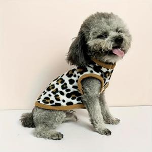 Leopard Print Dog Sweater, Comfortable And Stylish Dog Clothes, Pet Clothes For Fall & Winter, Dog & Cat Clothing Supplies