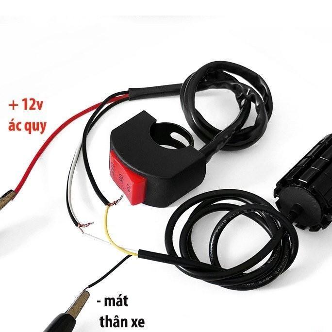 Đèn led trợ sáng bi cầu mini dành cho xe máy pha trắng cos vàng 6