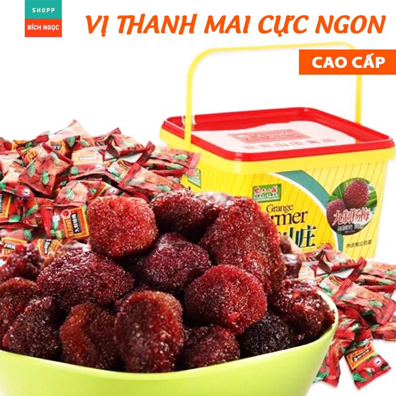 Ô mai thanh mai mix vị chua ngọt mềm giòn rất thơm, vị ngon xuất sắc, hộp to đẹp hàng chính hãng, khối lượng 620g