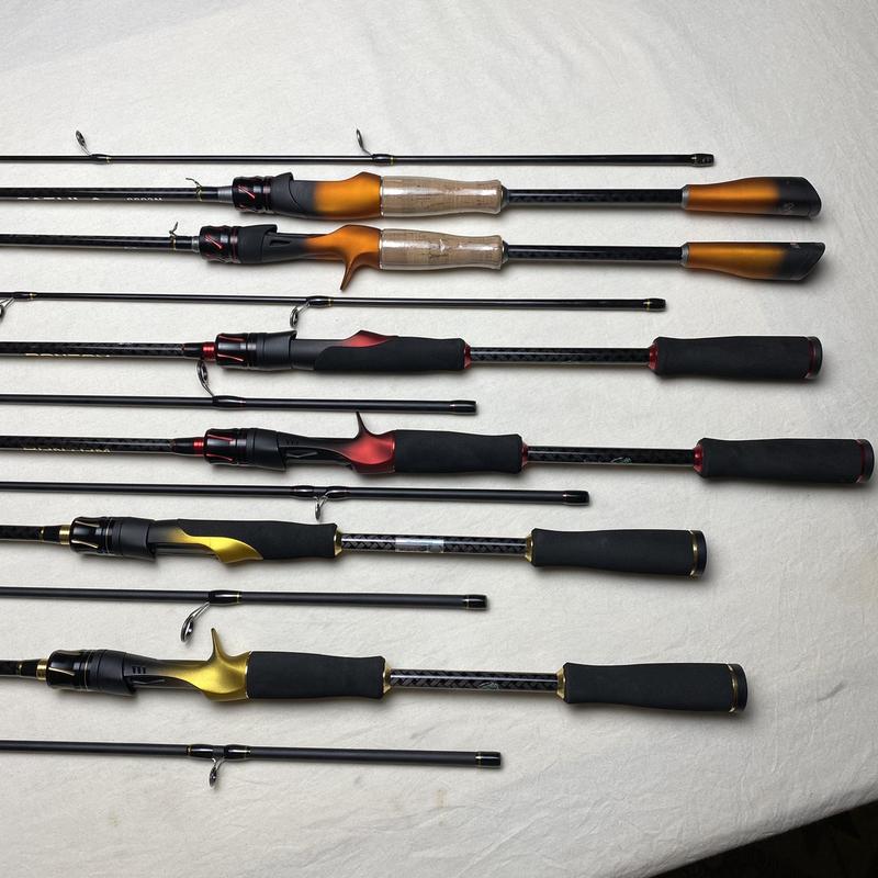 Cần câu lure Monster Bantam, Tatula độ sẳn đầu pu fụii Oring tùy chọn 2.1m,2.4m