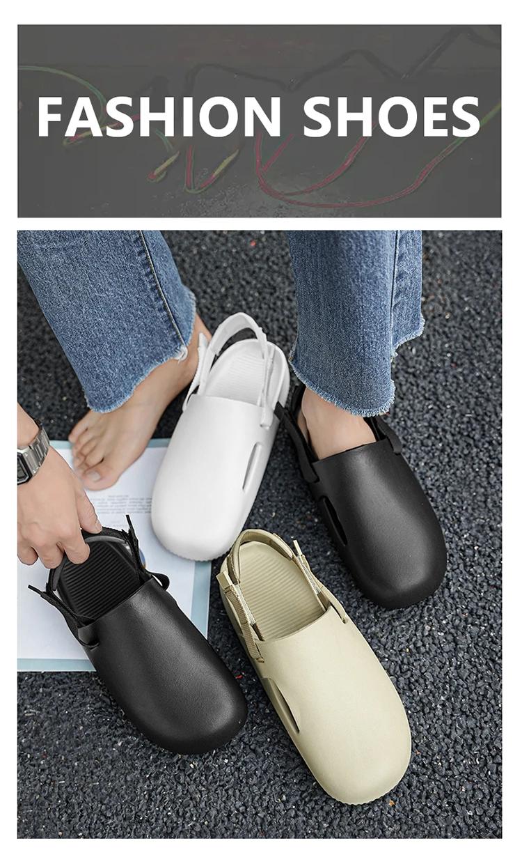 Product Introduction of Summer Men Platform Slippers Casual Outdoor Sandals EVA Slides Flip-Flops Beach Sandals Garden Shoes Comfortable Slippers Male 19