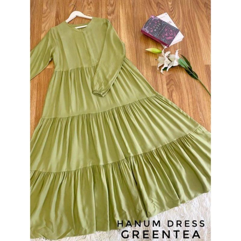 HANUM DRESS Rayon Twill Premium Gamis Busui Terlaris Lembut Muslim 2