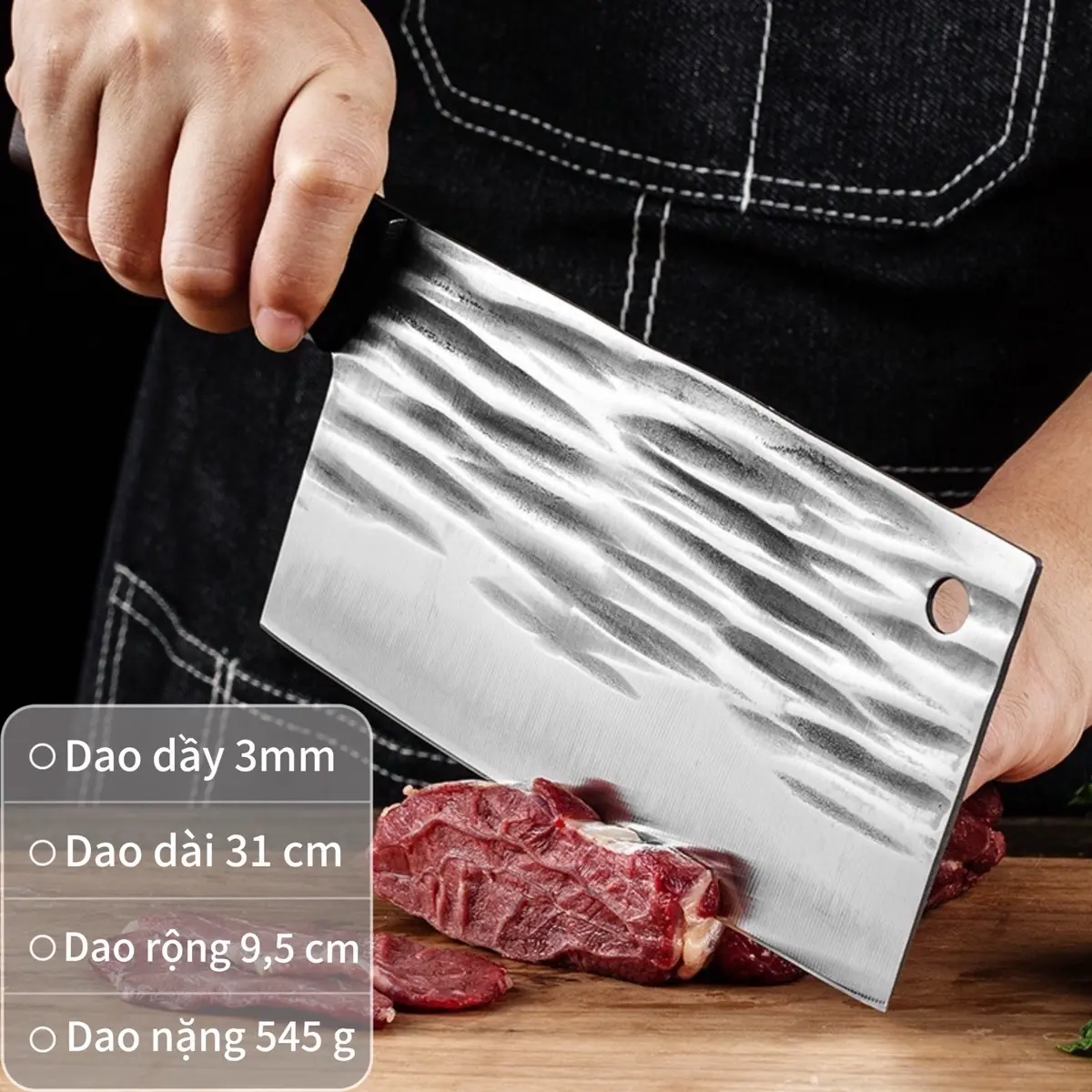 M03 Dao chặt thái - chất liệu thép không rỉ