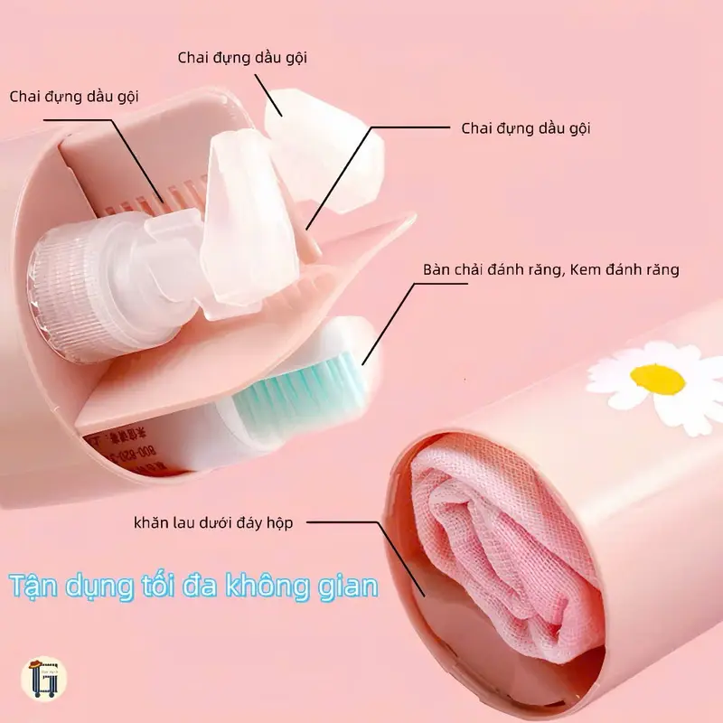 Hộp đựng kèm 5 món vệ sinh cá nhân tiện dụng mang theo khi đi du lịch GD Khánh Ngân 3