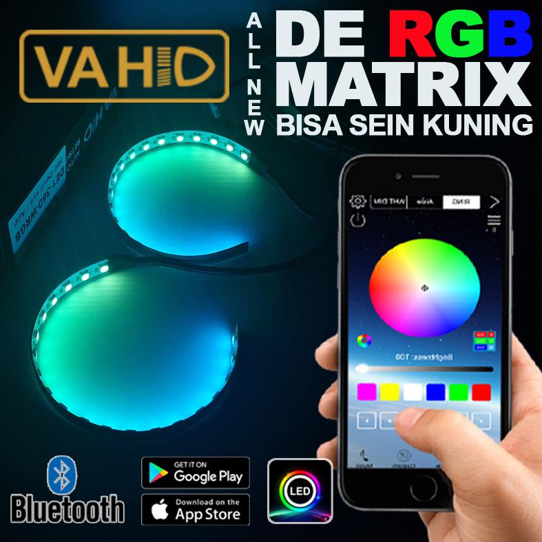 All New Demon RGB Matrix Welcome Light Sein Running | Devil Eyes 360 RGB Welcome Light | Lampu LED Demon Devil Eyes 360 RGB Merk Vahid | DE RGB Bluetooth Apps Andoid IOS Car Accesories 3