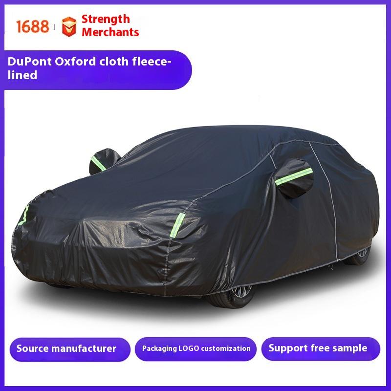 Oxford cloth car cover with velvet car sunshade, thickened sun - TikTok ...